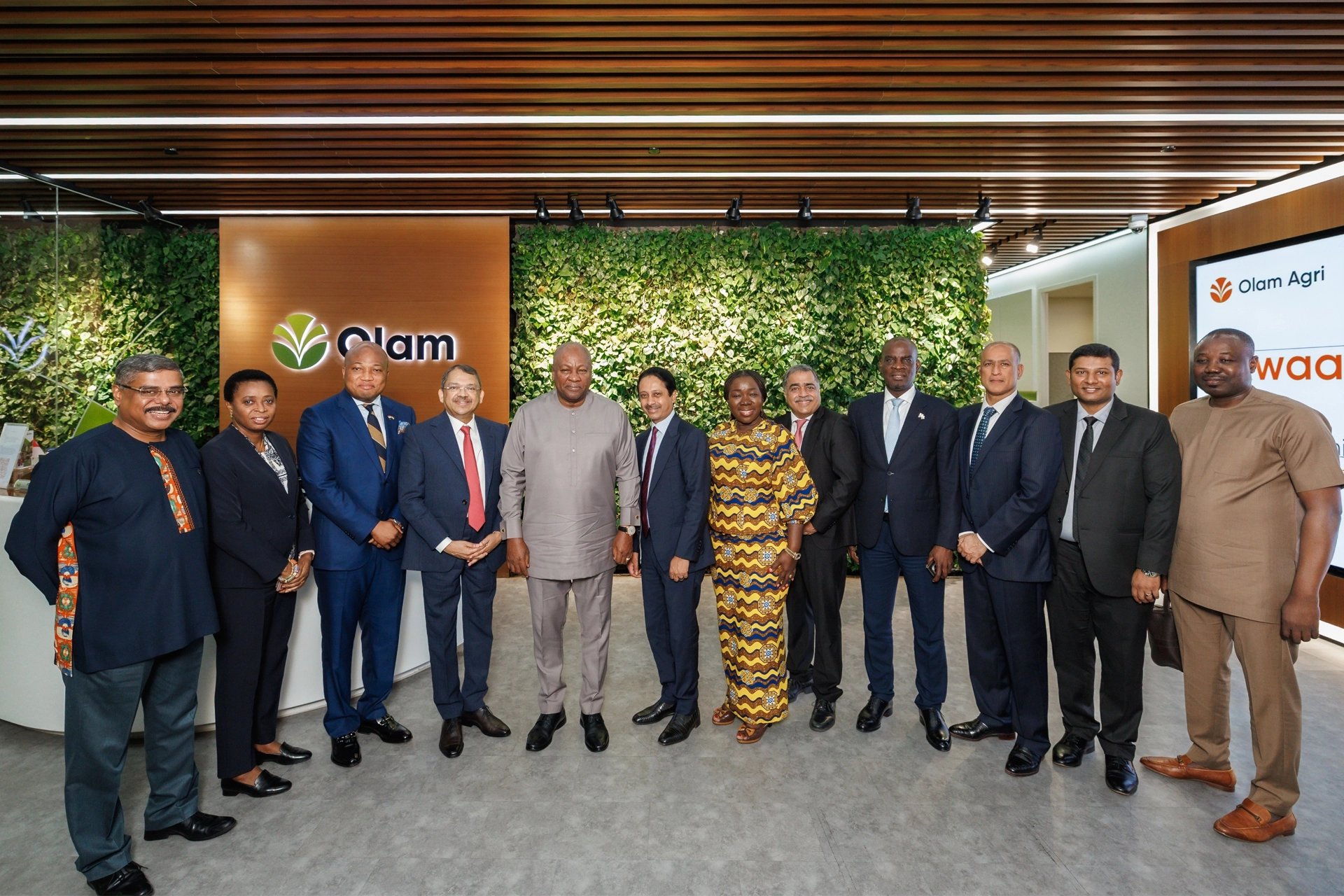 Ghana’s President Mahama at Olam Agri’s Headquarters in Singapore
