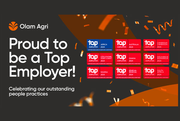 Olam Agri recognised as a Top Employer 2024 in eight countries