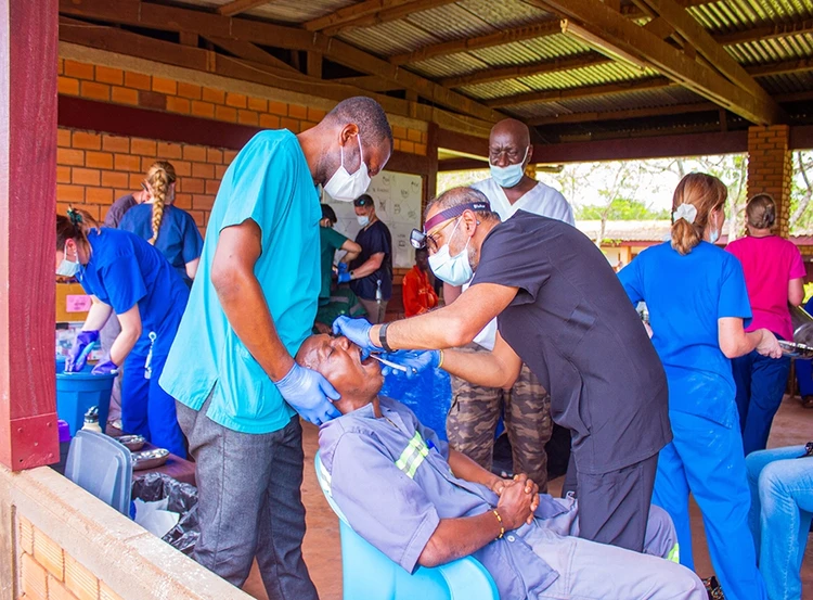 Medical team at Olam Agri’s on-site clinic