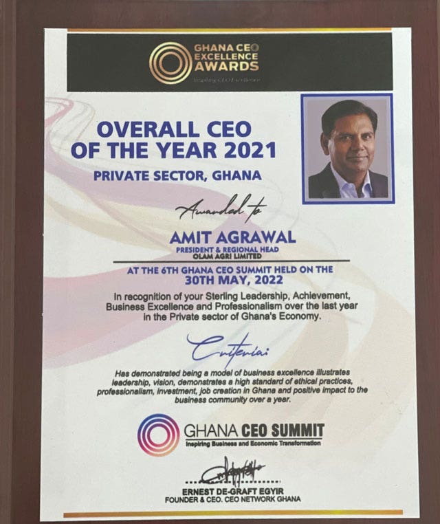 Amit Agrawal - Ghana CEO of the Year