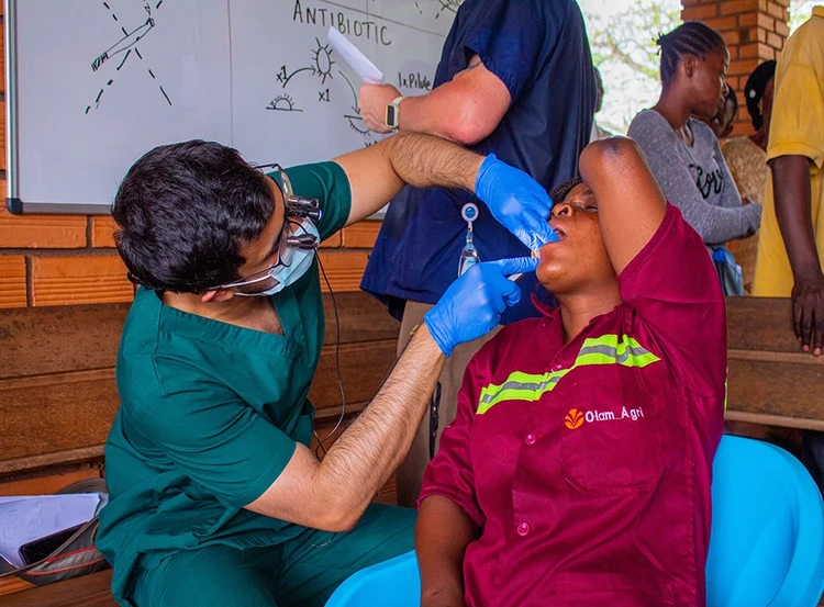 Medical team at Olam Agri’s on-site clinic