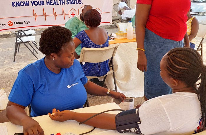 Olam Agri provides free medical screening for over 1,100 bakers in Ghana