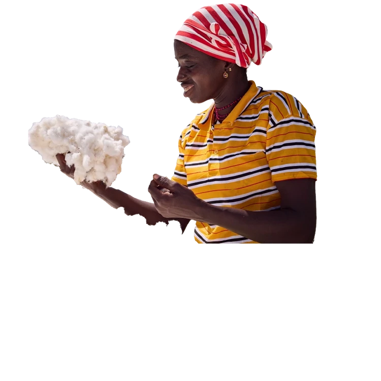 woman in cotton field